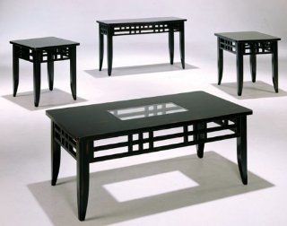 3 pc Pack Cocktail Table Set in Antique Black Finish #AD 4192   Coffee Tables
