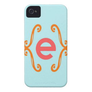 Solid Bracket Two Color Monogram iPhone 4 Cases