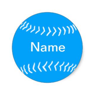 Softball Silhouette Sticker Blue