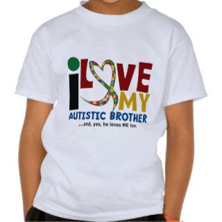 AUTISM I Love My Autistic Brother 2 Tee Shirt