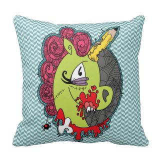 Zombie Unicorn Pillow