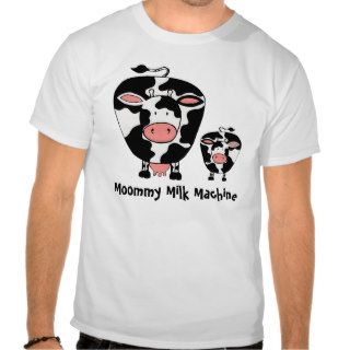 Cow Mummy & Baby Milk Machine Funny T Shirt