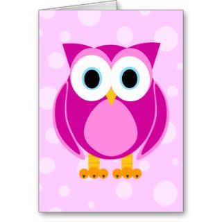 Who? Mrs. Owl Cartoon Greeting Card