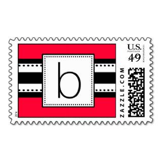 Pick Your Color    Letter B Monogram Postage Stamp