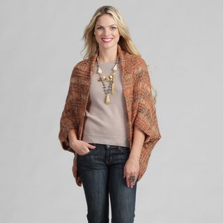 Tabeez Women's Taupe Marble Cocoon Cardigan Cardigans & Twin Sets