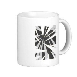 Monotone geometric graphic design mugs