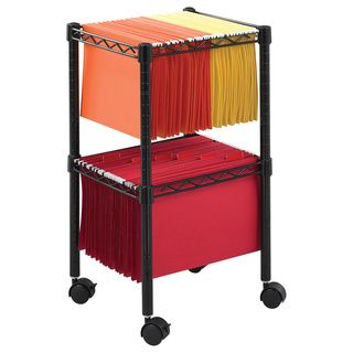 2 Tier Compact File Cart Safco Mobile Files
