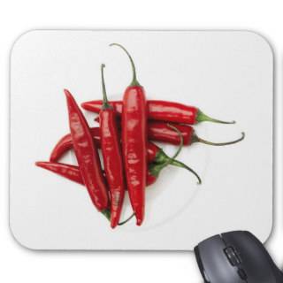 red hot peppers mouse pad