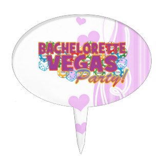 Las Vegas bachelorette wedding bridal shower party Cake Picks