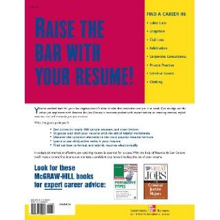 Resumes for Law Careers (McGraw Hill Professional Resumes) McGraw Hill Education 9780071482202 Books
