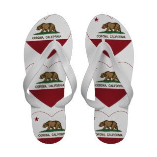 california flag corona heart sandals