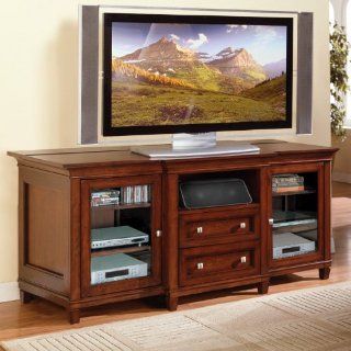 Bradley TV Console (Medium Cherry) (32"H x 71"W x 26"D)   Television Stands