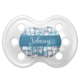 Blue Colored Squares Pacifiers
