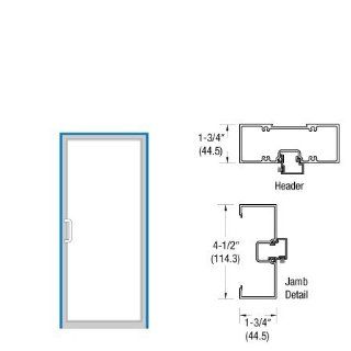 CRL Clear Anodized Open Back Up/Over Left Hand Frame for Single Door with OP400 Offset Pivots with Concealed Panic by CR Laurence   Cabinet And Furniture Hinges  