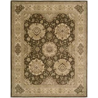 Nourison 2000 Hand tufted Kashan Brown Rug Nourison Accent Rugs