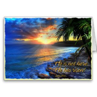 He is not here he has risen Luke 246 (C) Card