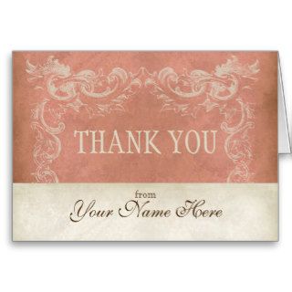 Vintage Parchment Look Business Thank You Notes Cards