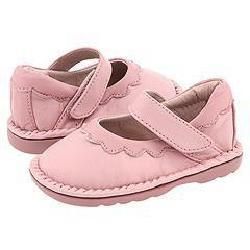 Jumping Jacks Mary (Infant/Toddler) Light Pink Leather W/Bluch Pink Trim Slip ons Jumping Jacks Slip ons
