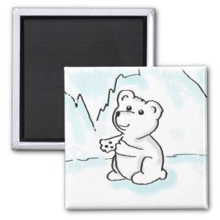 Cartoon Polar Bear Baby Needs a Hug Magnet
