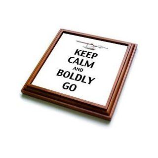 trv_123096_1 EvaDane   Funny Quotes   Keep calm and boldly go. Starship Enterprise.   Trivets   8x8 Trivet with 6x6 ceramic tile Decorative Tiles Kitchen & Dining