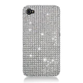 Eagle Cell PDIPHONE4GF377 RingBling Brilliant Diamond Case for iPhone 4   Retail Packaging   Silver Cell Phones & Accessories
