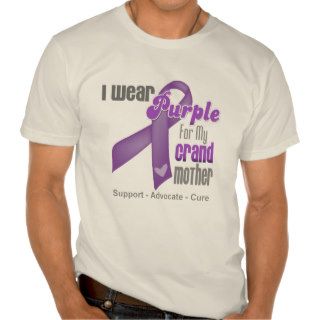 I Wear a Purple Ribbon For My Grandmother Shirt