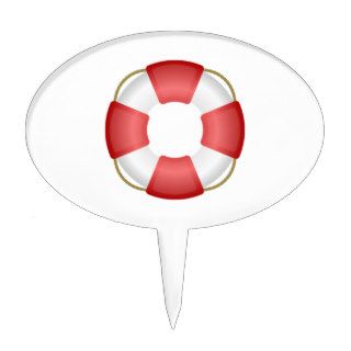 Life Saver Personal Flotation Device Cake Toppers