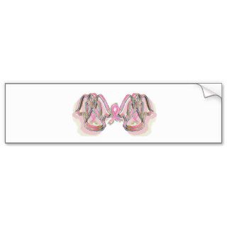 Pink Ribbon Angels Design Bumper Stickers