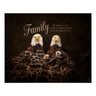 Family is Forever Eagles Art Poster Print 36A