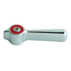Chicago Faucets 2 3/8 in. Brass Lever Eight Point Tapered Broach Handle with Red Index Button 369 HOTJKCP