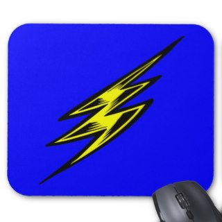 Electric Yellow Lightning Bolt Mouse Pad