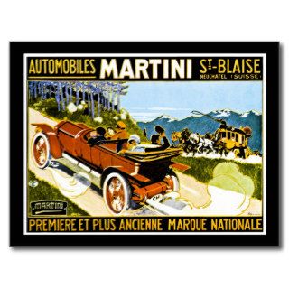Martini Automobiles St. Blaise Postcard