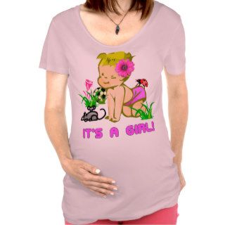 Its A Baby Girl Maternity Shirt