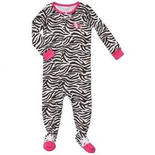 Carter's Girls Zebra Print Footed Cotton Snug Fit Sleeper Pajamas (12 months) Infant And Toddler Sleepers Clothing