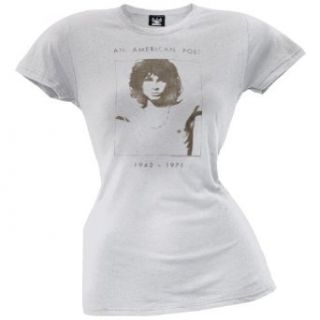 Jim Morrison   American Poet Distressed Ladies T Shirt Music Fan T Shirts Clothing