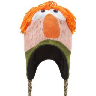 Muppets   Beaker Big Face Peruvian Knit Laplander Hat Beanie Cap Novelty Knit Caps Clothing