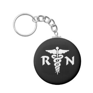 RN Medical Symbol Key Chain