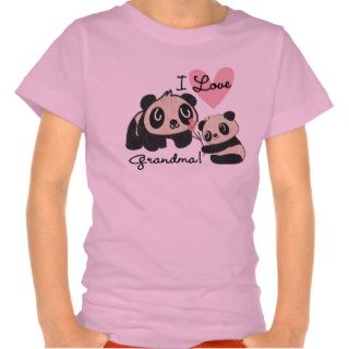 Panda Bears I Love Grandma T shirts
