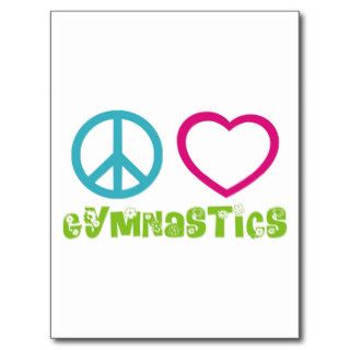 Peace Love Gymnastics Postcard