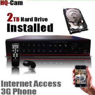 HQ Cam 4 Channel Security CCTV Surveillance DVR System With 2TB Hard Drive Pre installed   Real Time 3G Mobile  Complete Surveillance Systems  Camera & Photo