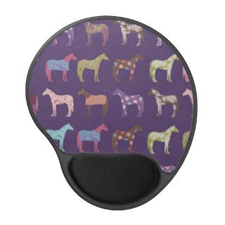 Colorful Horse Pattern Gel Mouse Pad