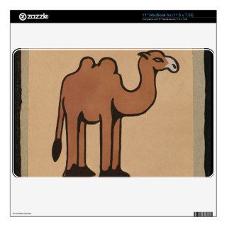 Camel   Colorful Antiquarian Book Illustration MacBook Skin