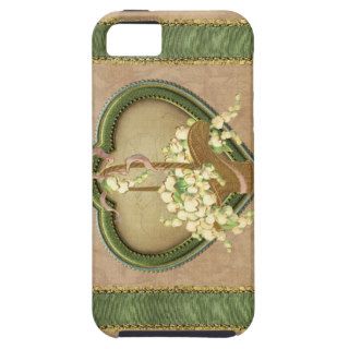 GRANDMA'S FLOWER BASKET SUMMER GREEN and GOLD iPhone 5 Cover
