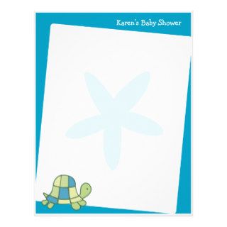 BABY SHOWER LETTER HEAD Turtle Bay Blue Customized Letterhead