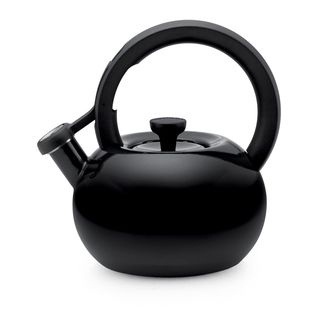 Circulon 'Circles' Black Enameled Stainless Steel 1.5 quart Tea Kettle Circulon Tea Kettles/Teapots