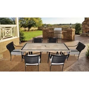Patio Flare Chelsea Deluxe 7 Piece Patio Dining Set DISCONTINUED PF DS217 ST