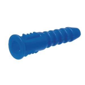 #10 12 x 1 1/4 in. Blue Ribbed Plastic Anchor (75 Pieces) 54682