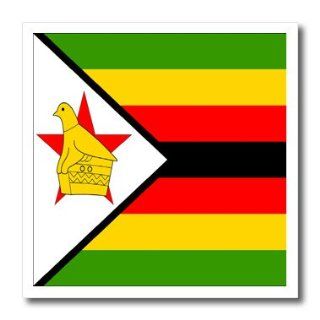 3dRose ht_31612_3 Zimbabwe Flag Iron on Heat Transfer for White Material, 10 by 10 Inch