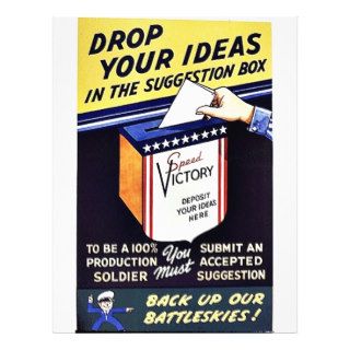 Drop Your Ideas In The Suggestion Box Flyers