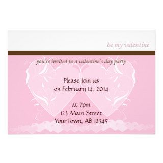 Pink Heart Valentine Invitation